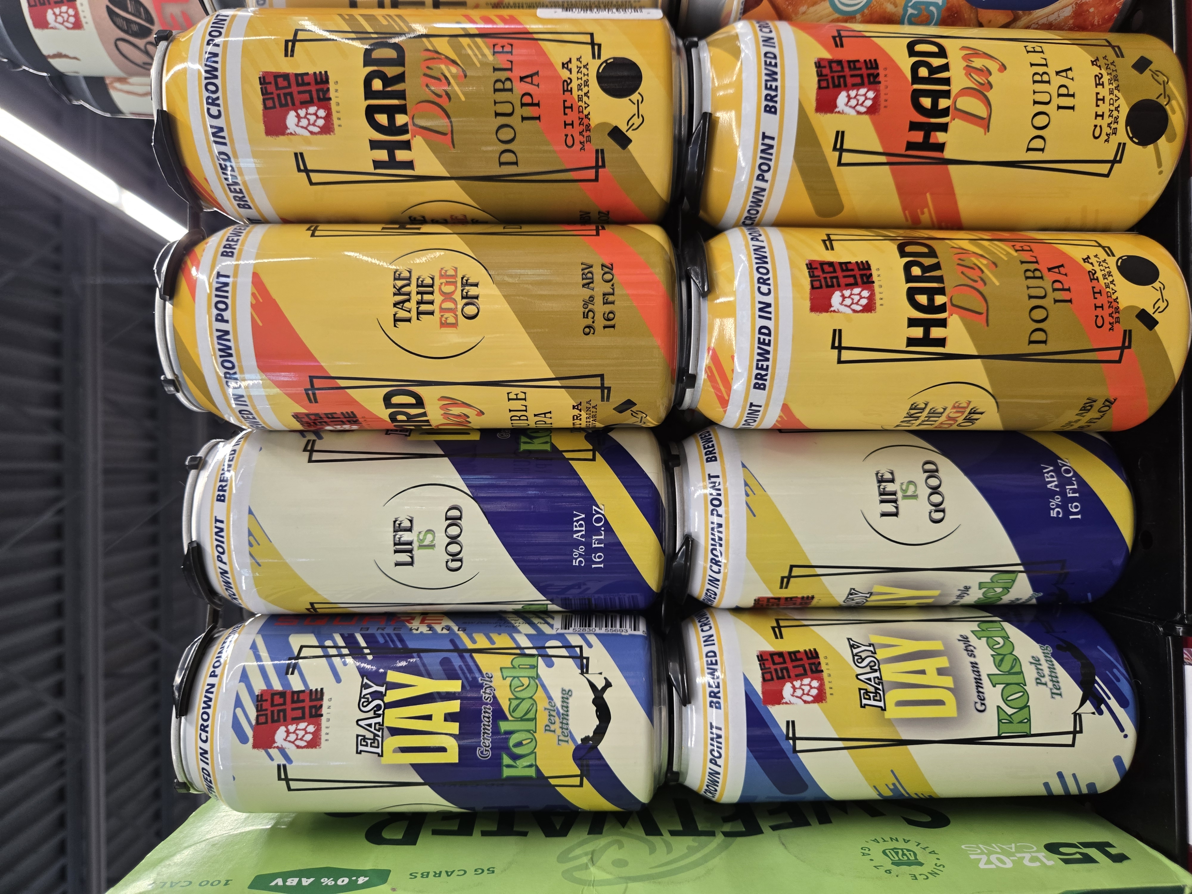 Off Square Easy Day and Hard Day craft beer at Five Star Liquor in Crown Point